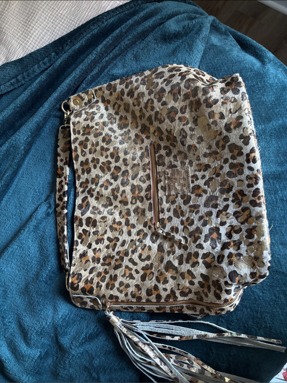 Leopard Print Clutch Wristlet - Brown & Tan Animal Print